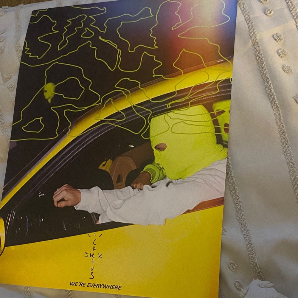 Travis Scott Yellow and Black Wall Decor Wallpaper